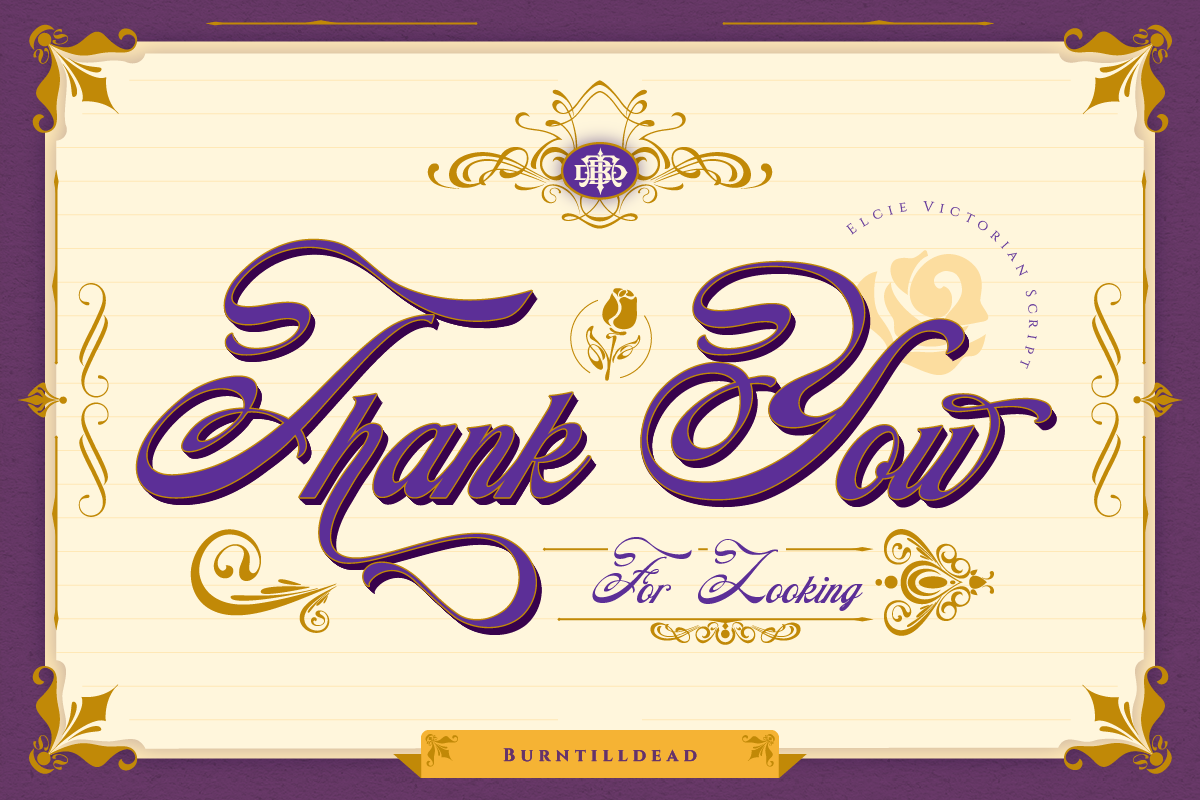 Elcie, a Script Font by Burntilldead (Photo 14 of 14)