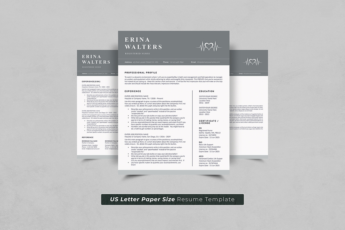 Nurse Resume, a Resume Template by DesignDevisers (Photo 5 of 10)