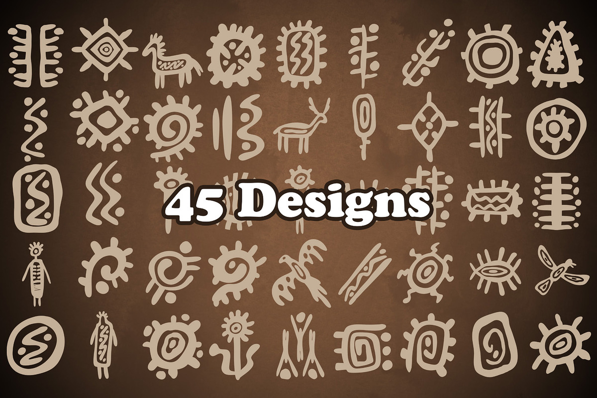Primitive Art Photoshop Brushes, a Brush Add-On by ArtistMef (Photo 2 of 5)