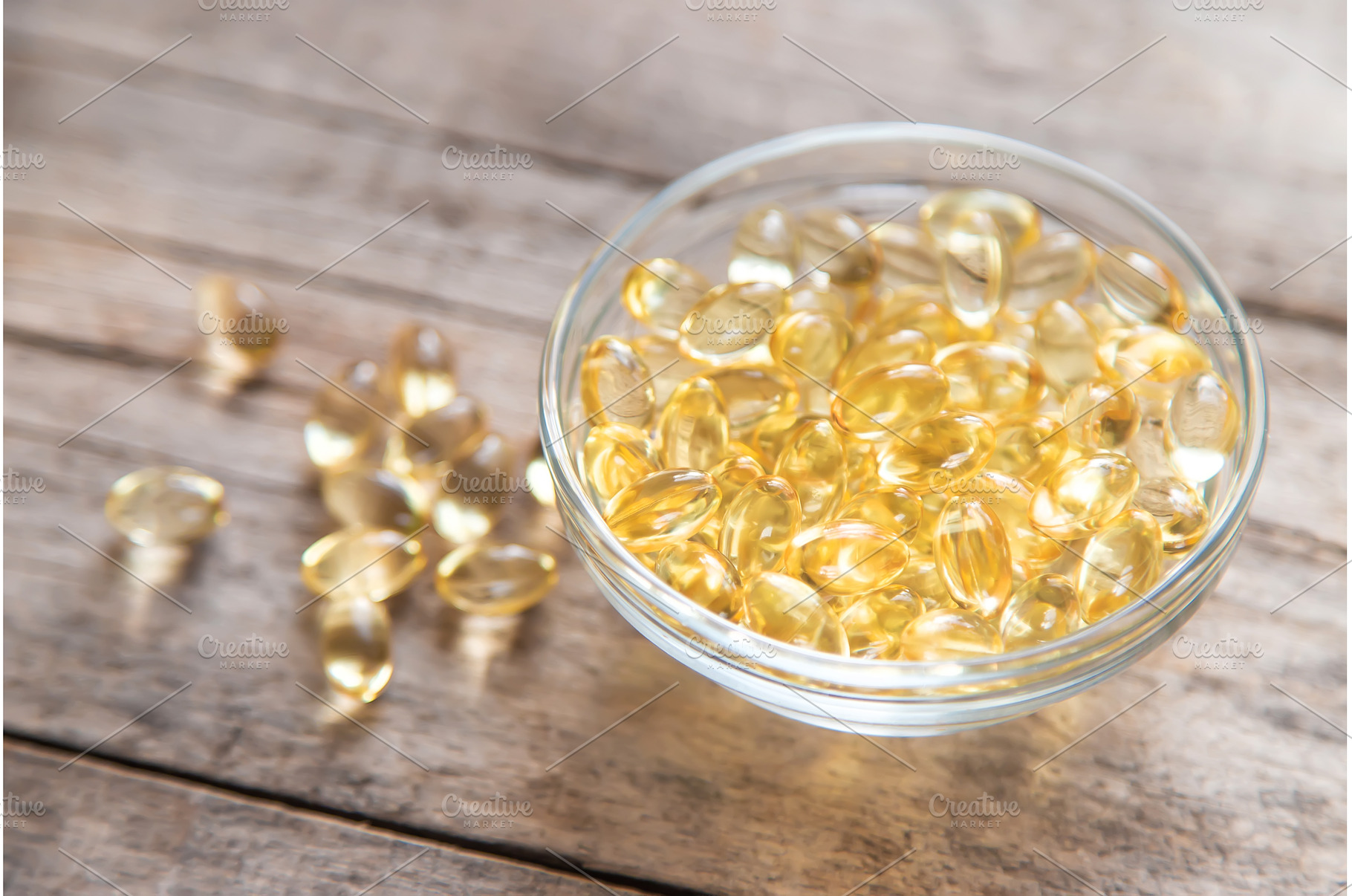 Vitamin E in fat-soluble capsules, a Health & Medical Photo by yanadjana