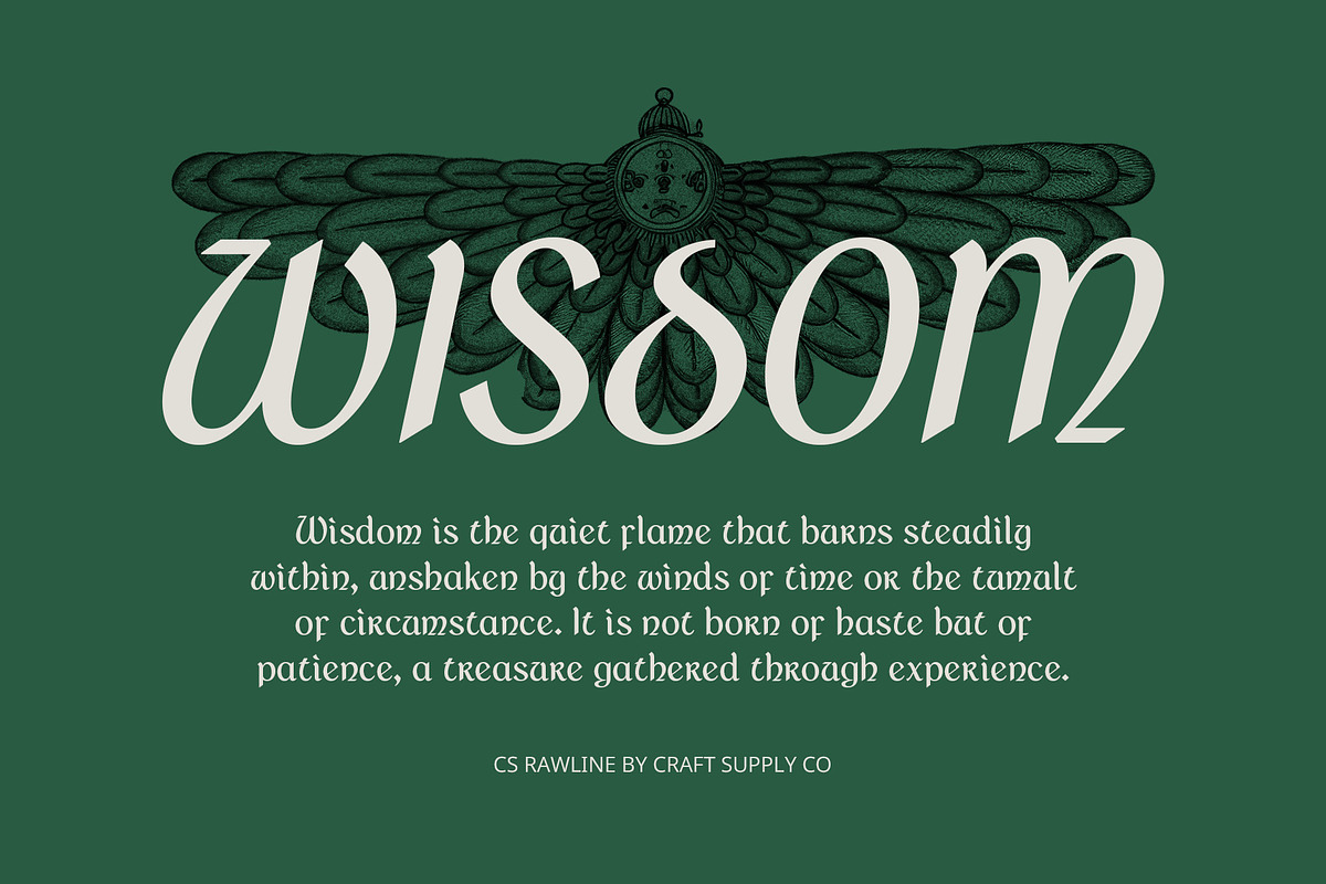 CS Rawline – Uncial Font, a Serif Font by Craft Supply Co. (Photo 2 of 8)