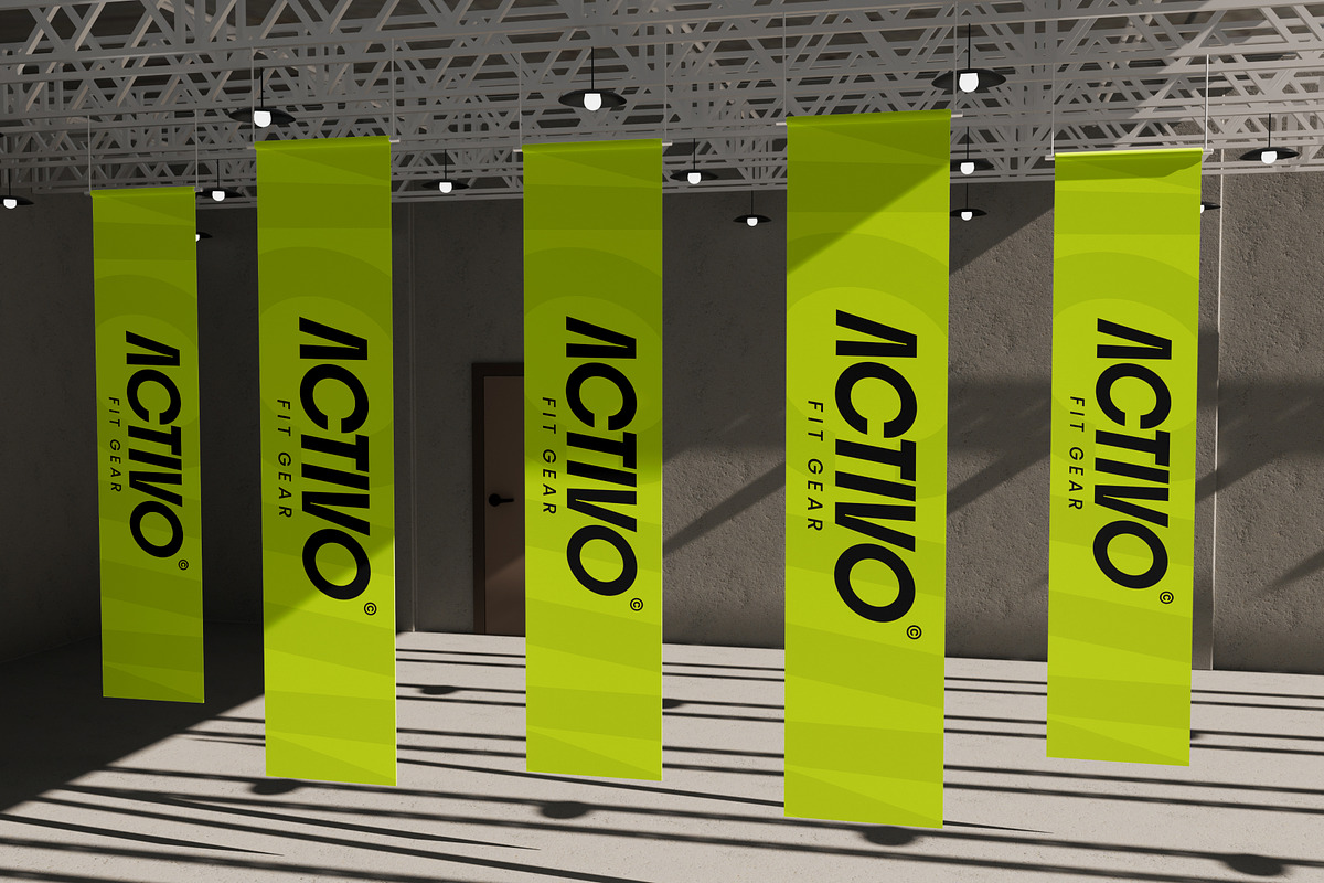 Exhibition Flag Mockup, an Advertising Mockup by SLAB! Design (Photo 3 of 7)