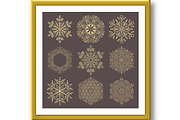 Set of Round Snowflakes With Winter, a Decorative Illustration by FineArtStudio (Thumbnail 2 of 3)