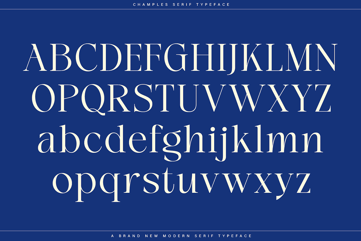 Champles A Modern Serif Typeface, a Serif Font by Comactype Foundry (Photo 12 of 20)