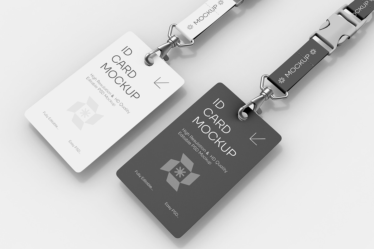 Two Hanging ID Card Mockup Set, a Product Mockup by graphypix (Photo 4 of 4)