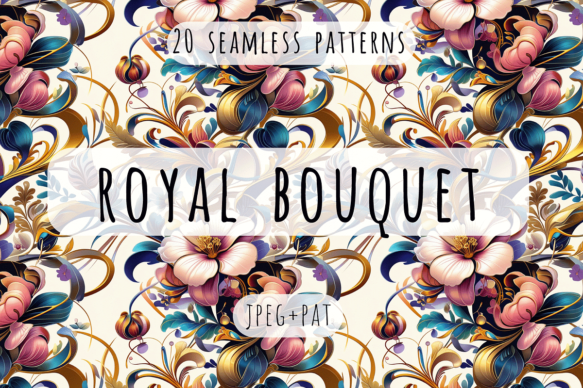 Royal Bouquet - Floral Patterns, a Pattern Graphic by Art Sproot (Photo 2 of 12)