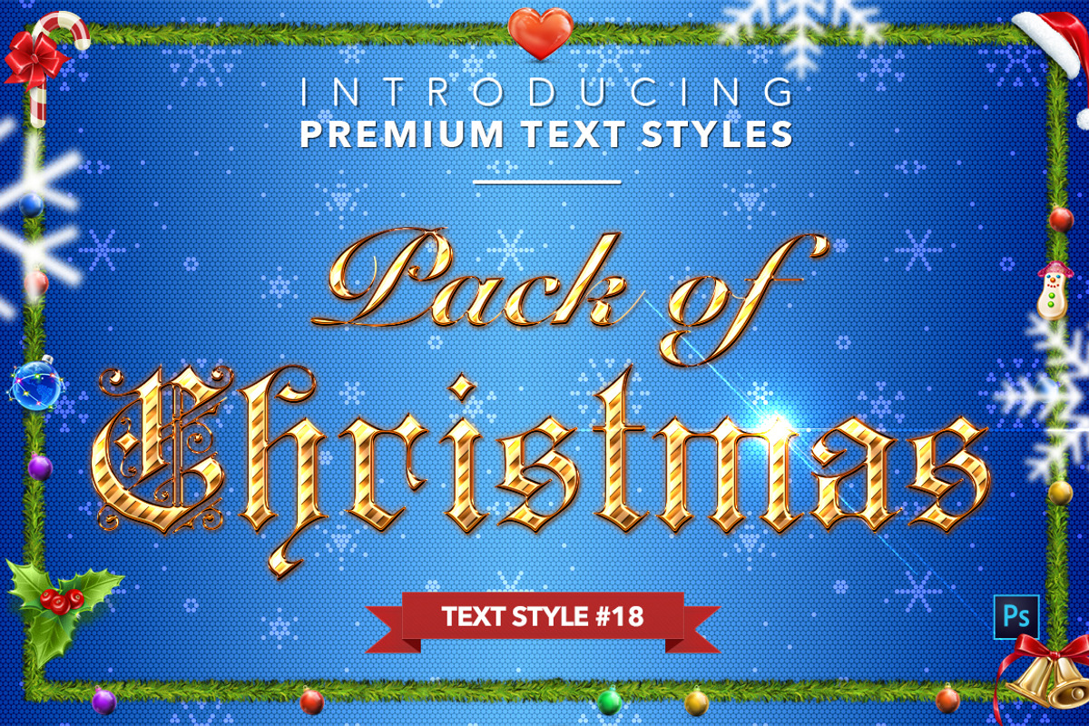 Christmas Pack #1 - Text Styles, a Layer Style Add-On by Jonas Stensgaard (Photo 19 of 23)