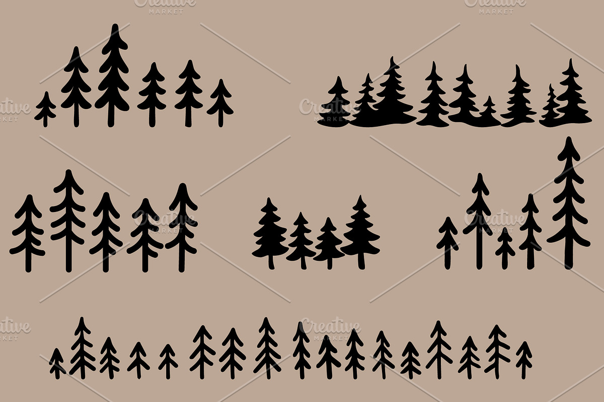 Pine Trees 102 illustrations, an Illustration by Jake & Meg (Photo 2 of 5)