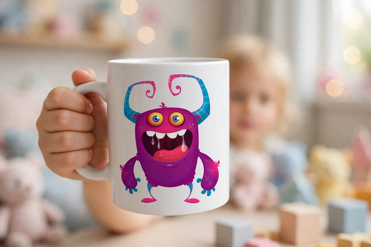 Funny Monster Mascot & Sticker Set, a Seasonal Illustration by D R A W K M A N (Photo 2 of 5)