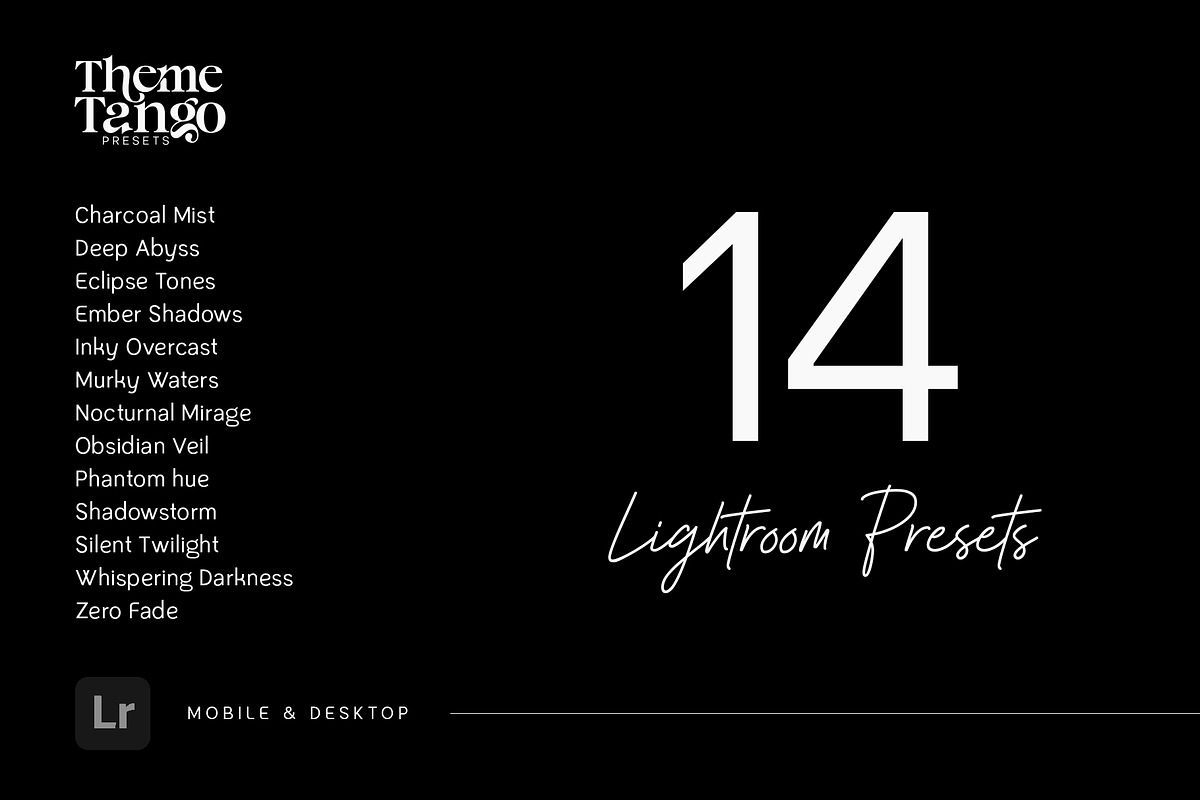 14 Dark and Moody Lightroom Presets, a Preset Add-On by ThemeTango (Photo 10 of 10)