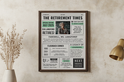 Newspaper Retirement Template, an Invitation Template by ZoloDesignHub (Thumbnail 2 of 8)