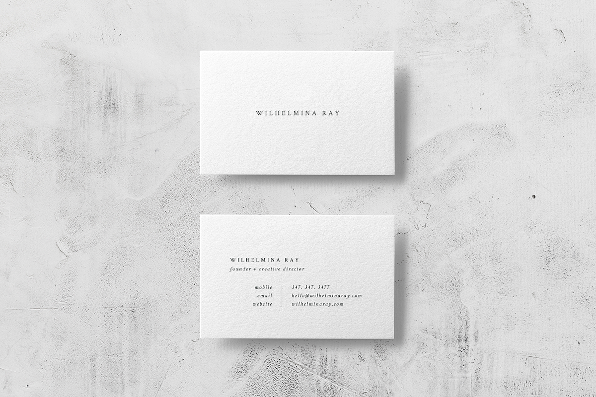 Wilhelmina Business Card Template, a Business Card Template by The Denizen Co. (Photo 3 of 4)