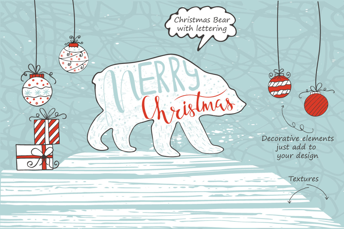 Merry Christmas - holiday kit, a Decorative Illustration by UTM Studio (Photo 5 of 13)
