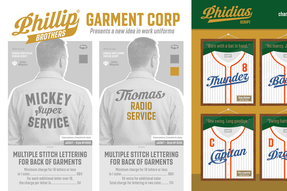 Phidias Font Collection, a Script Font by Spencer & Sons Co. (Photo 10 of 21)