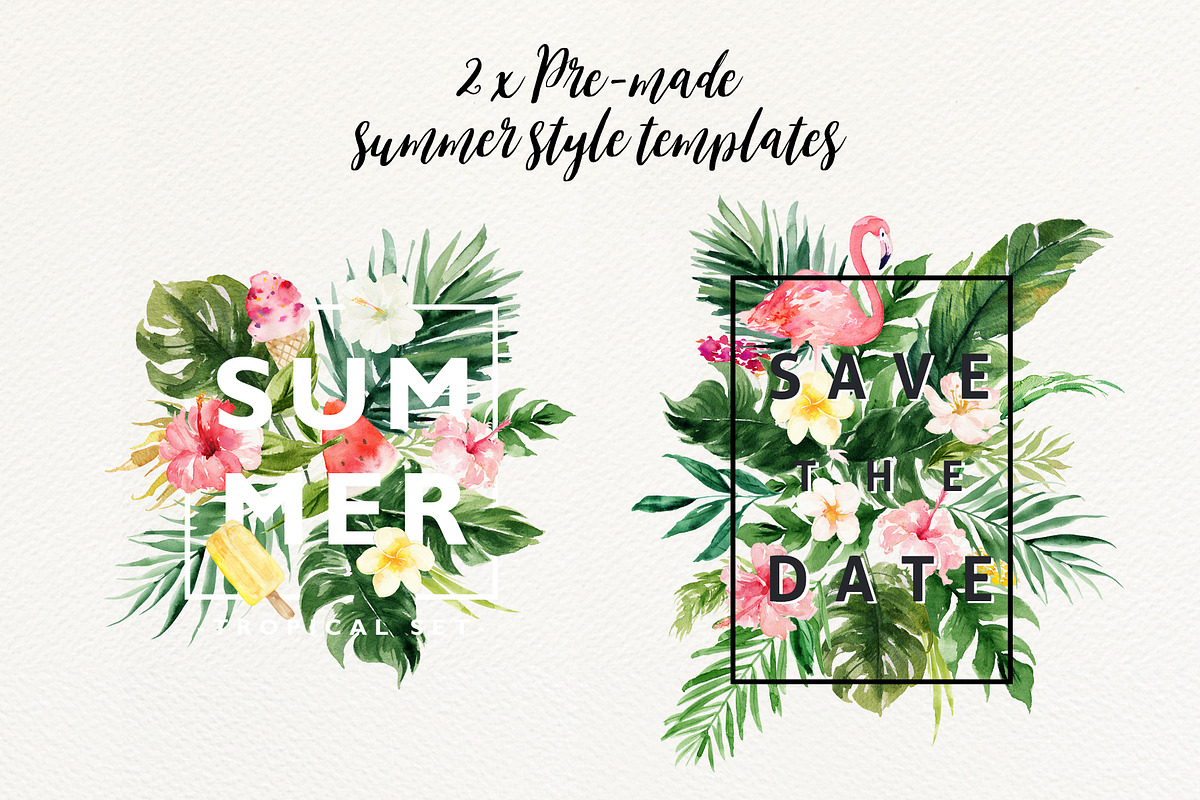 Summer Design Set-Tropical, an Animal Illustration by Graphic Box (Photo 6 of 9)