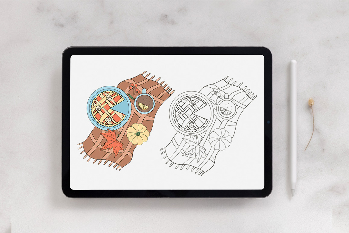 Thanksgiving Procreate Stamps, a Brush Add-On by Mari_Caliart (Photo 8 of 8)