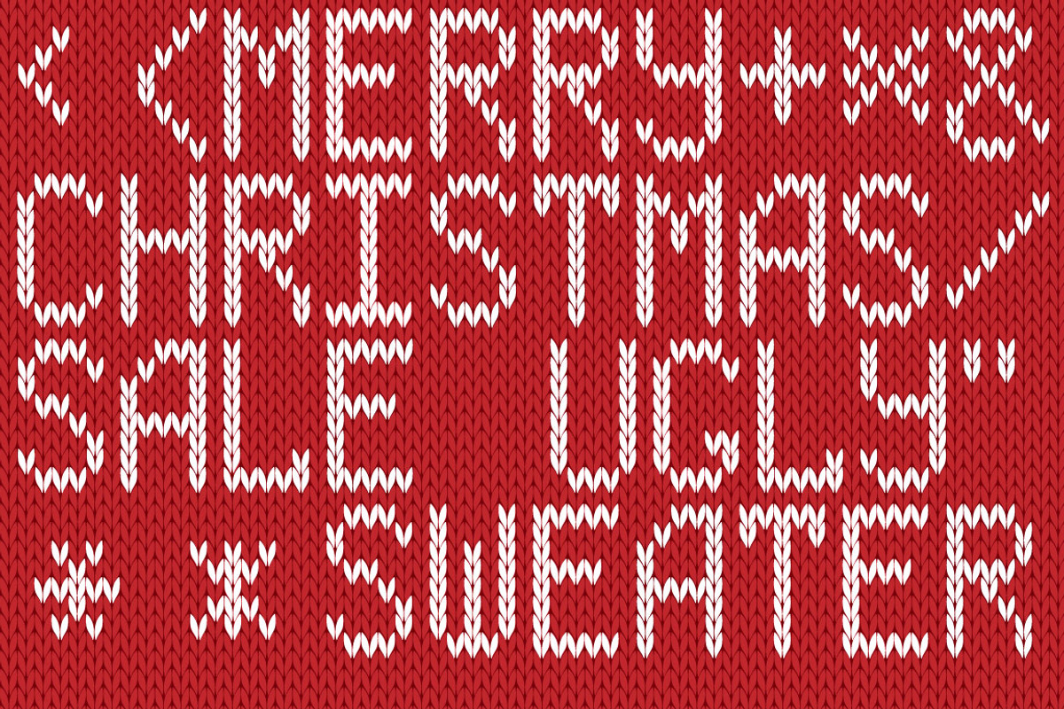 Сhristmas Knitted Font, a Symbol Font by Artolus (Photo 3 of 9)