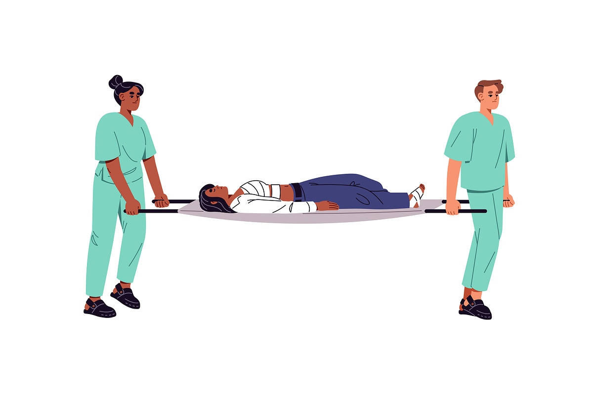 First aid in emergency accidents set, a Healthcare Illustration by PaperTrident (Photo 11 of 13)