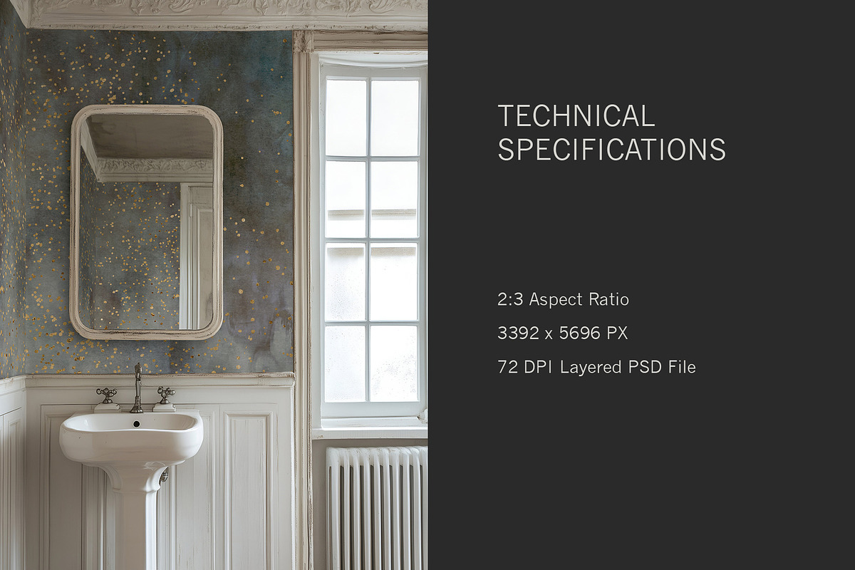 Shabby Chic French Bathroom Mockup, a Household Mockup by Blixa 6 Studios (Photo 6 of 7)