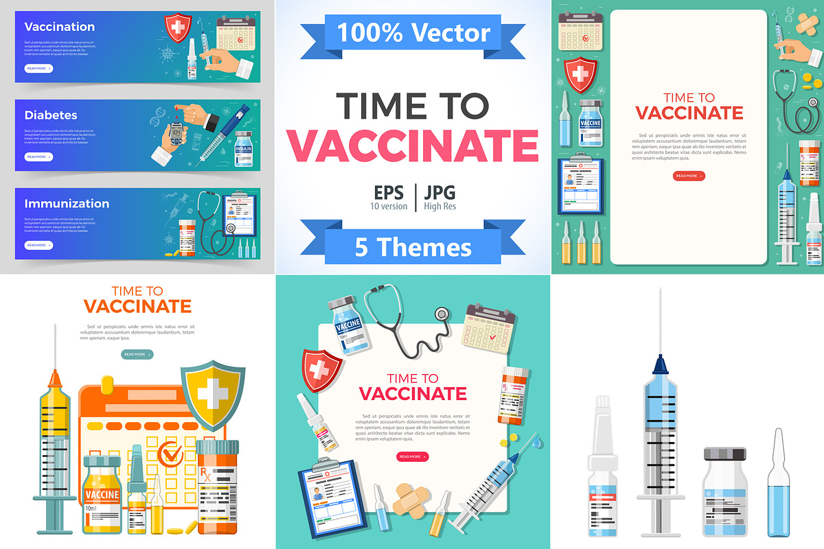 Vaccination Concepts with Syringe an, a Healthcare Illustration by TAlex (Photo 1 of 6)