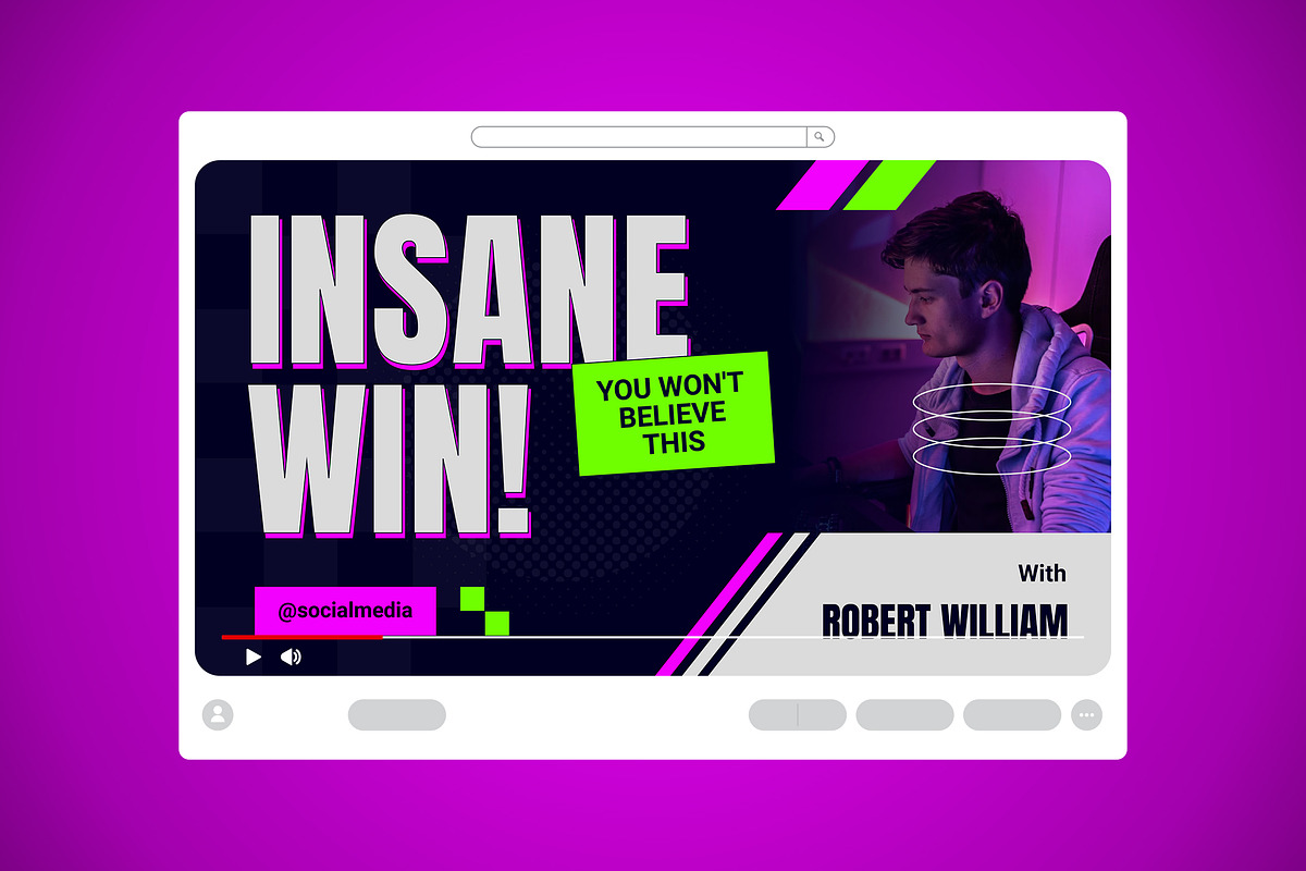 Gaming Youtube Thumbnail, a Social Media Template by graphicook (Photo 1 of 2)