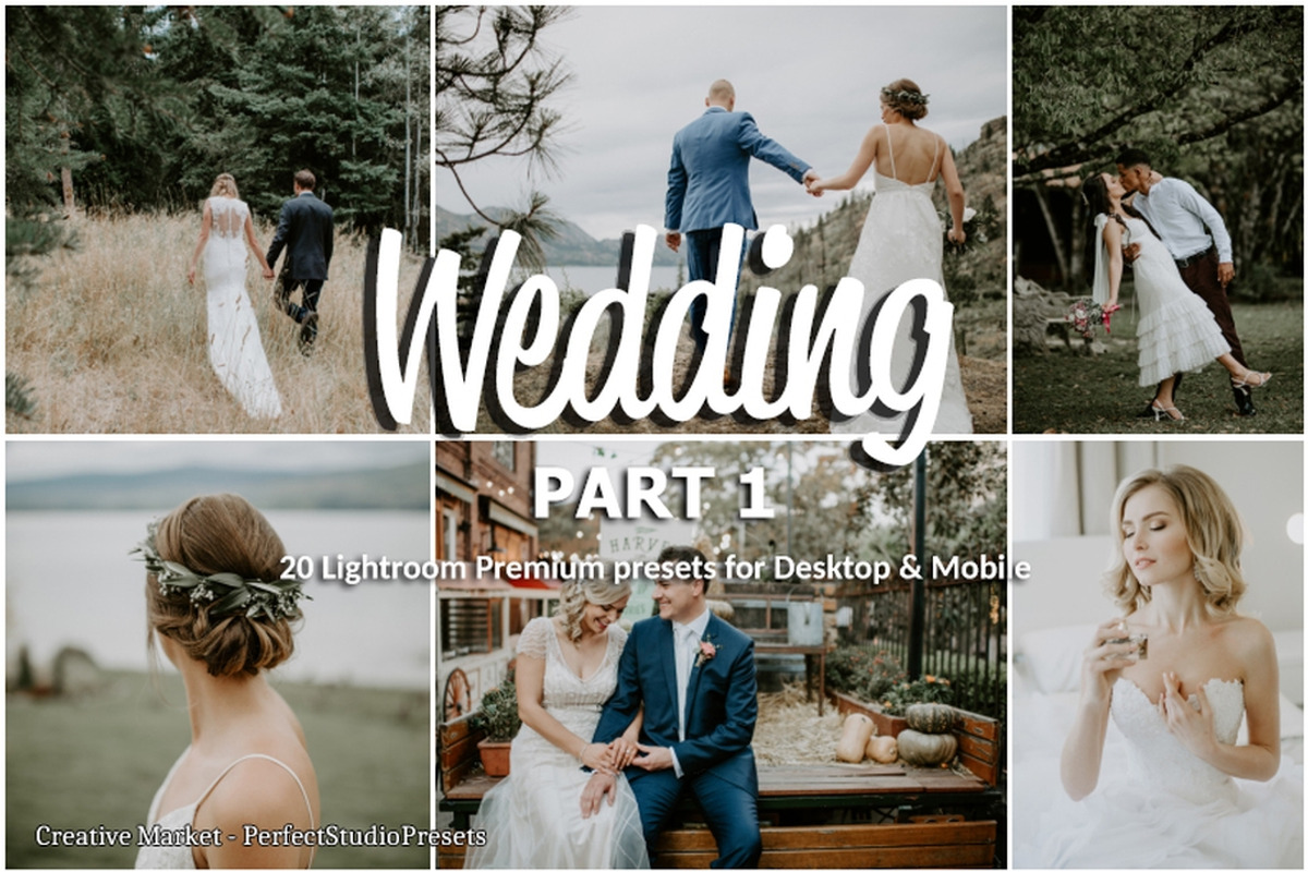20 Lightroom Presets Wedding part 1, a Preset Add-On by PerfectStudioPresets (Photo 1 of 10)