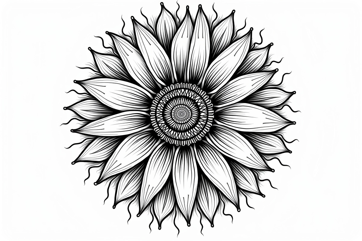 Mandala Art Line Drawing Pack Set, an Illustration by yasushie (Photo 6 of 11)