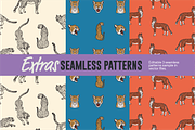 Vintage Cheetah Illustrations, an Animal Illustration by ARQAM Studio (Thumbnail 9 of 9)