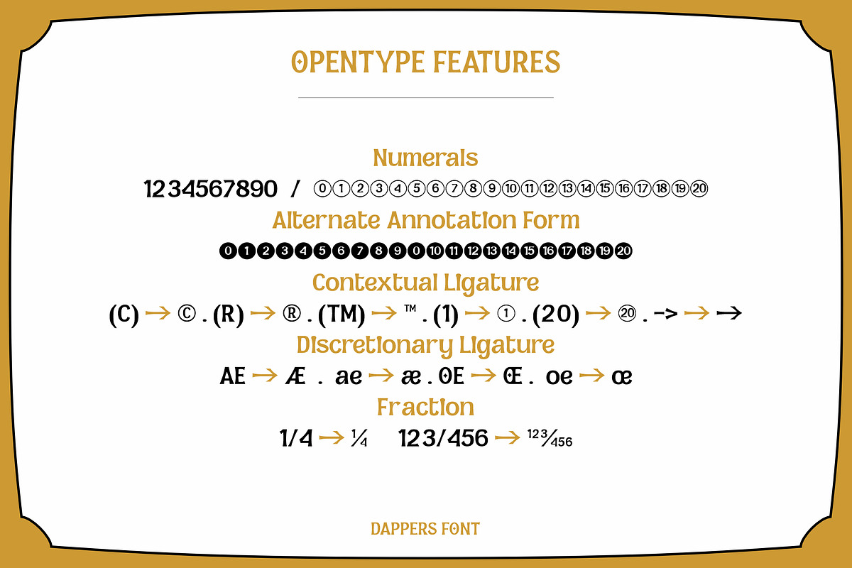 Dappers - a vintage display font, a Serif Font by Brainware Graphic (Photo 7 of 13)