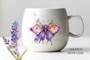 Butterfly Watercolor Floral Clipart, a Decorative Illustration by ClipArtRoom (Thumbnail 5 of 5)