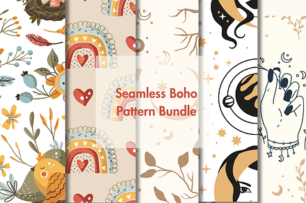 Seamless Boho Pattern Bundle