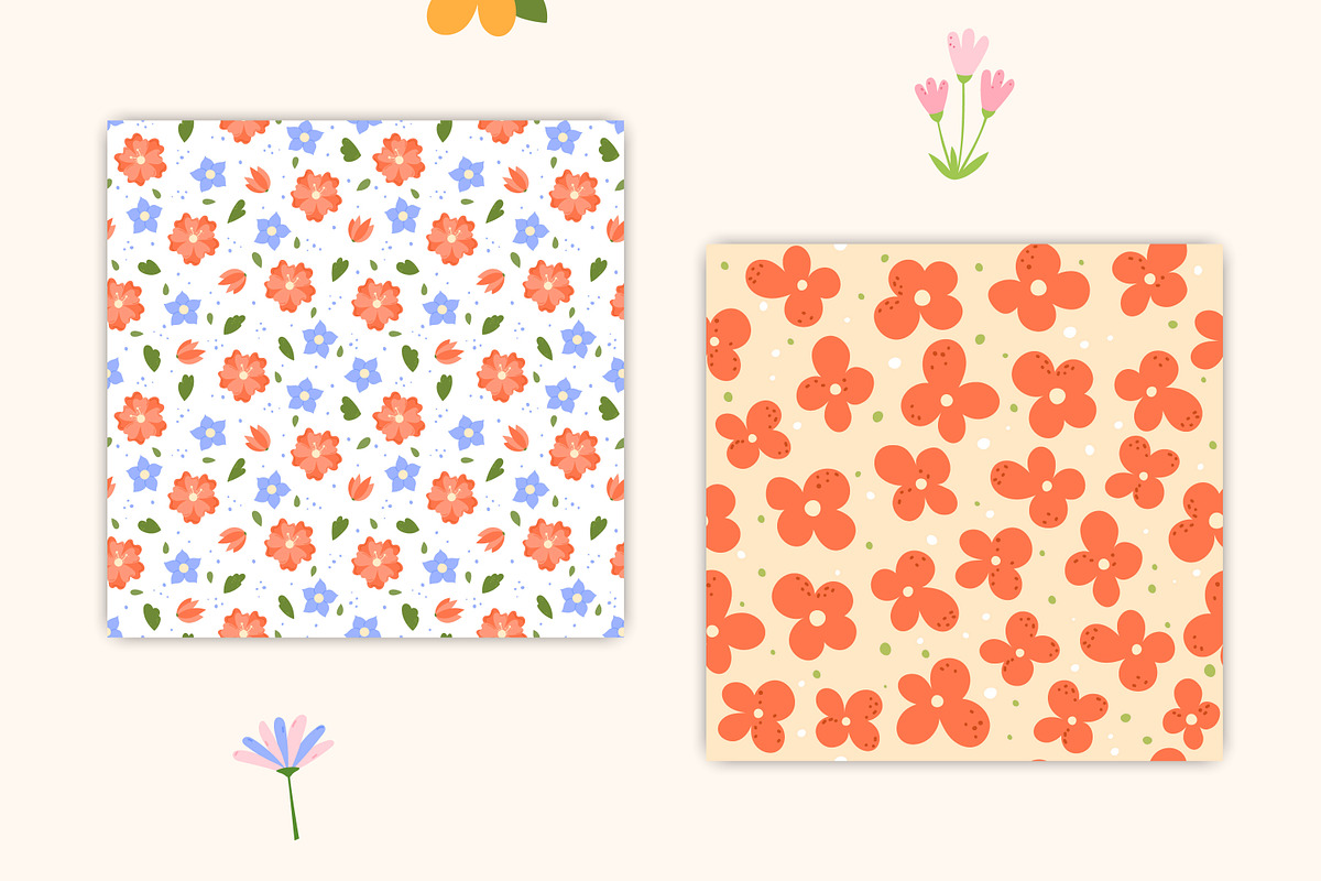 Flowers PNG Clipart Vector Patterns, a Pattern Graphic by AnnaViolet_store (Photo 11 of 16)