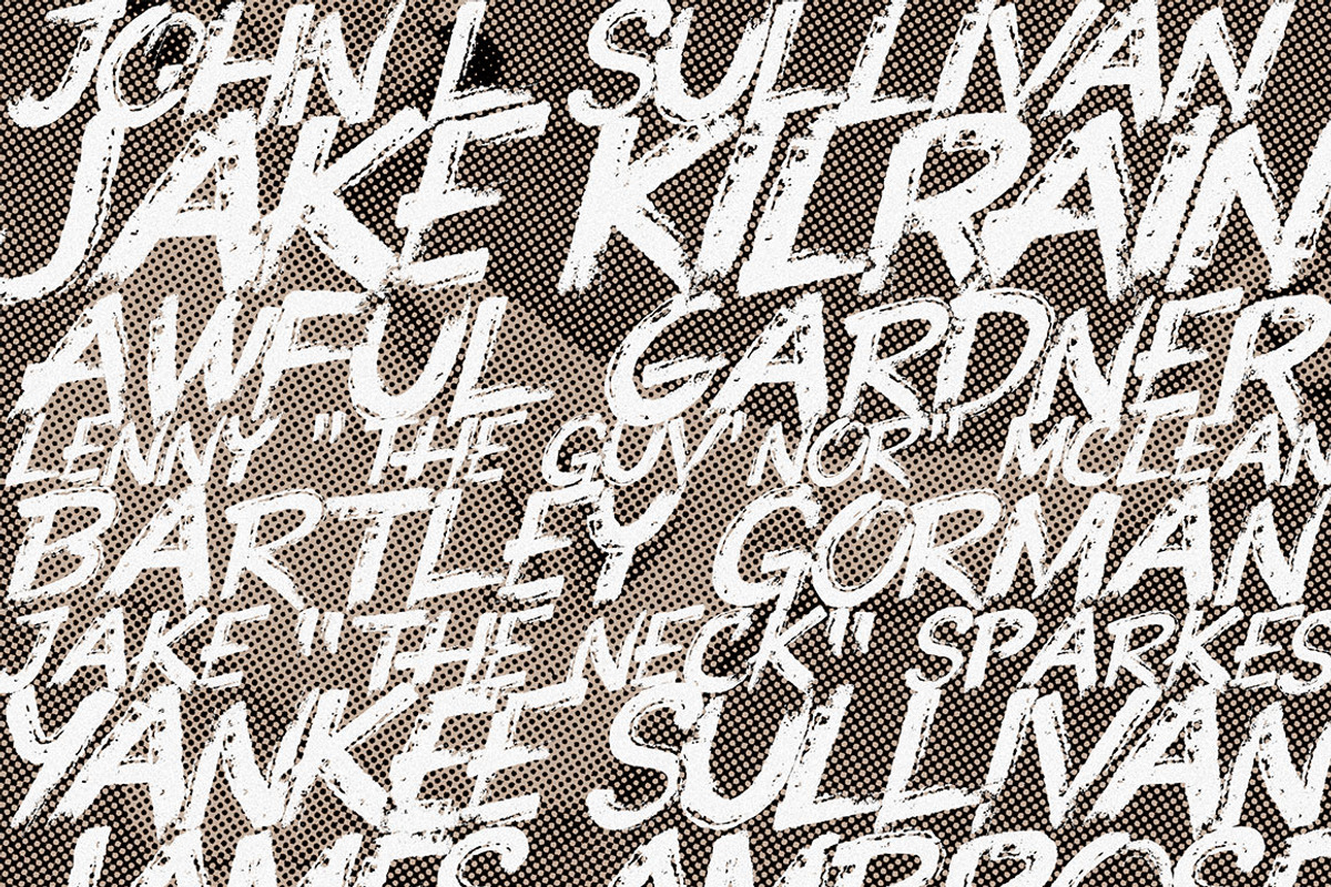 Knuckle Sandwich - A brush font preview 3