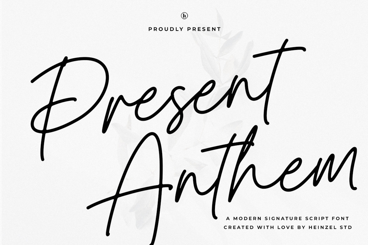 Present Anthem Modern Signature Font, a Script Font by Heinzel Std (Photo 1 of 19)