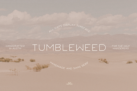 Tumbleweed, a Sans Serif Font by By Meg Burk