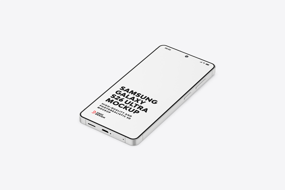 Samsung Galaxy S26 Ultra Mockup, an Android Mockup by UnicDesign (Photo 6 of 11)