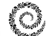 50 Elegant Floral Leaf Spiral Frame, a Decorative Illustration by Amazin_art (Thumbnail 21 of 41)
