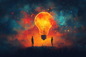 Creative individuals engaged in brai, a Photo by Tanuart