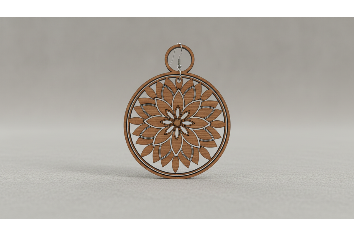 Flower Art Earring Designs, a Graphic by musafir_fashion (Photo 11 of 11)