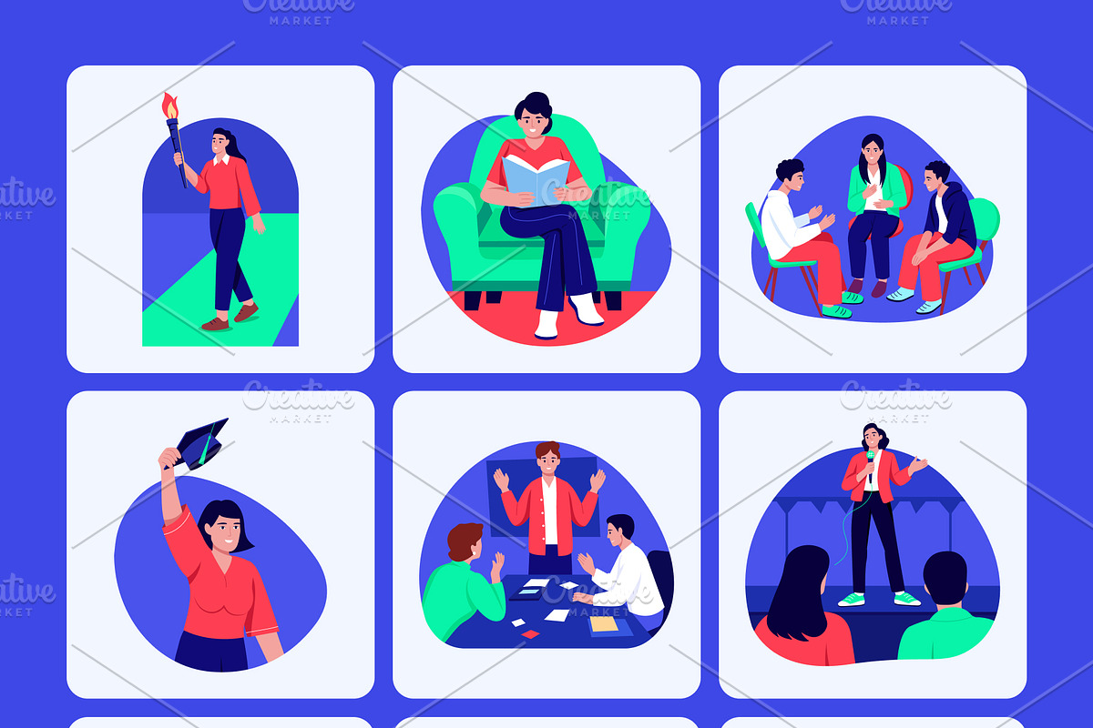 Young Leaders Dream Illustration Set, a Technology Illustration by Brickclay (Photo 10 of 10)