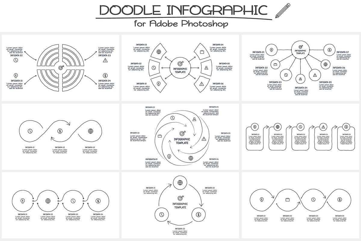 Doodle animated infographics 4 preview 5