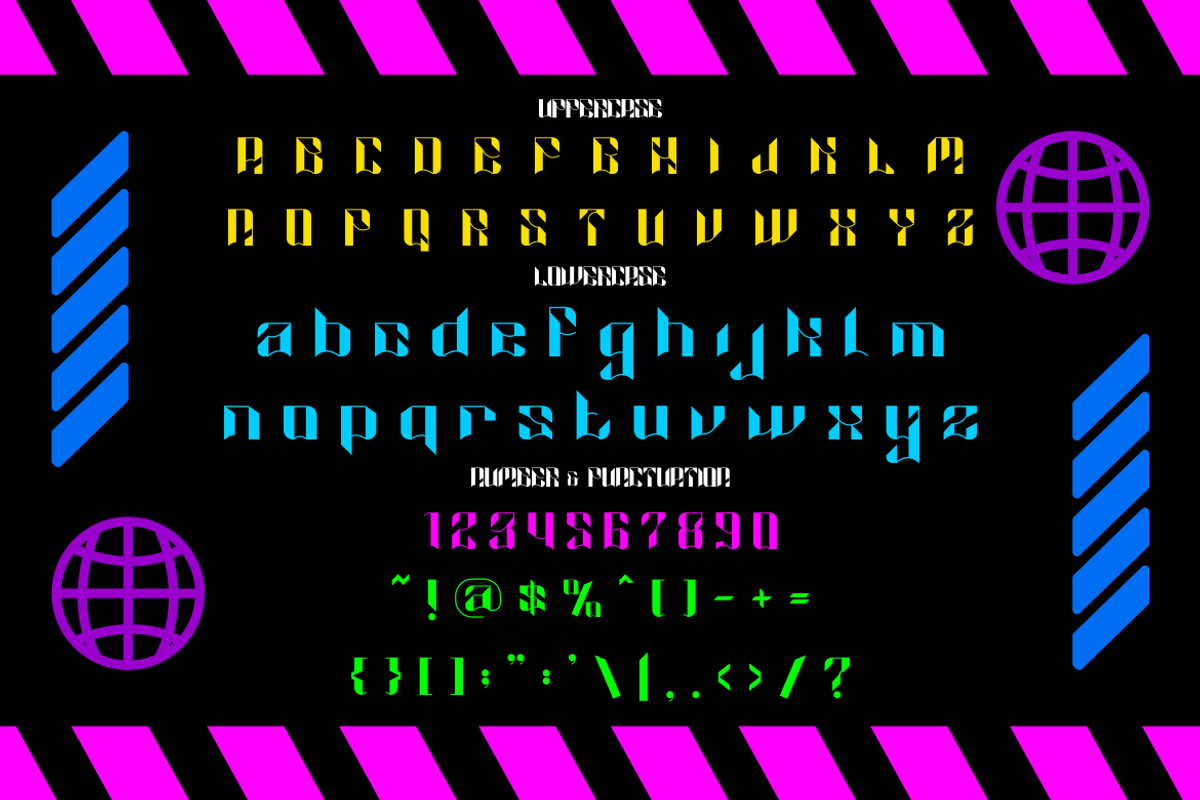 Cosmic Network Techno Font, a Font by PutraCetol Studio (Photo 5 of 5)