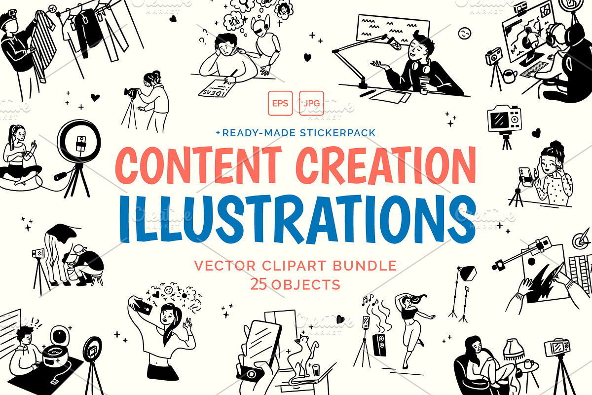 Content Creation Scenes Illustration, an Object Graphic by 35lab (Photo 1 of 7)