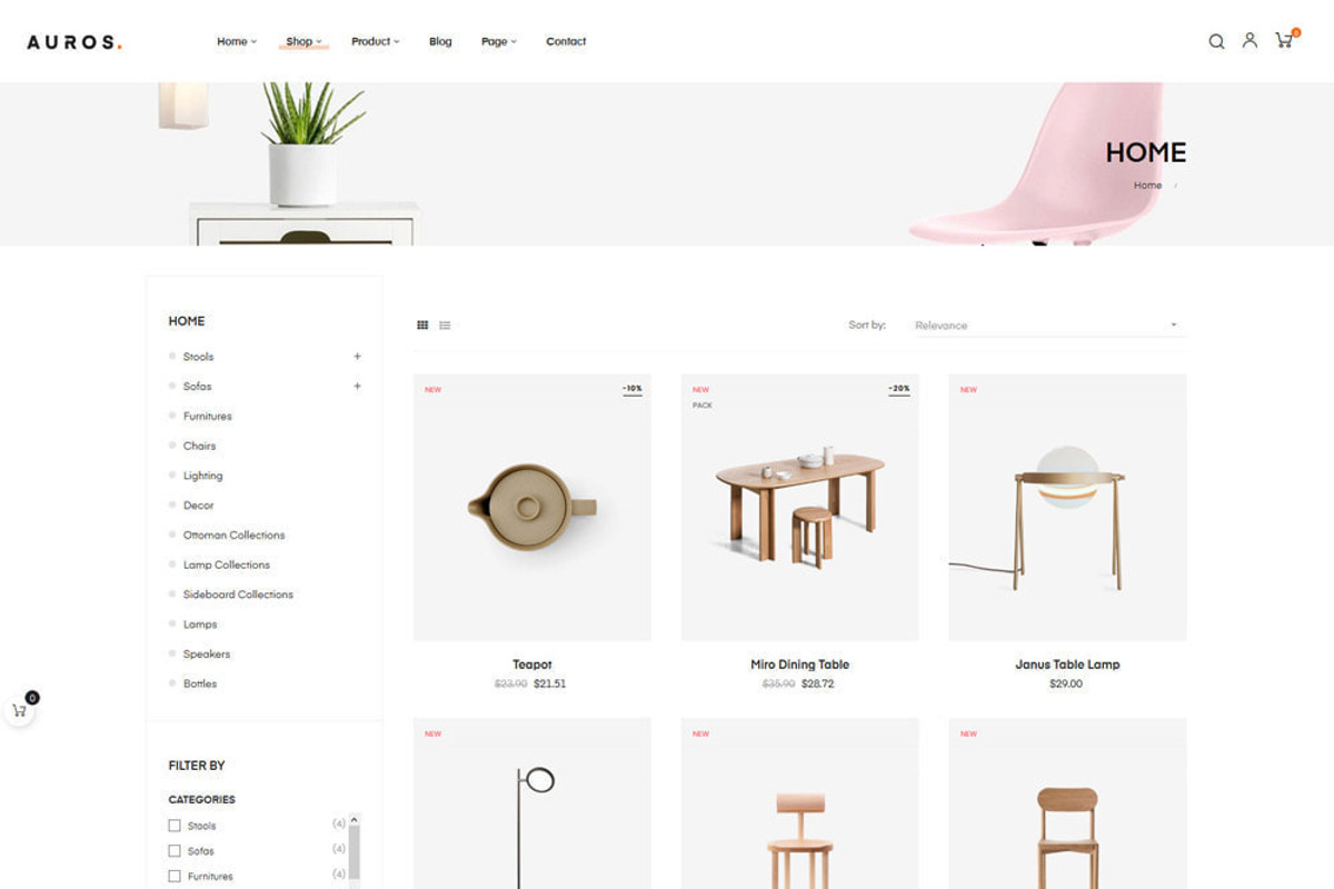 Auros - Furniture Home Prestashop, a Bootstrap Template by apollotran (Photo 10 of 10)