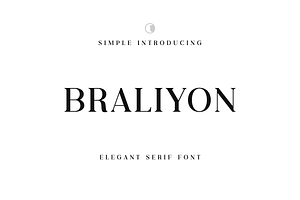 Braliyon An Elegant Font