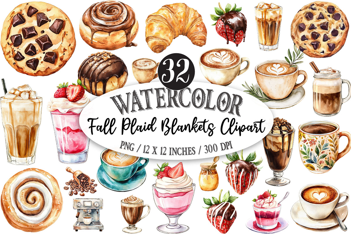 Coffee Hand Drawn Clipart, a Seasonal Illustration by Designking (Photo 1 of 5)