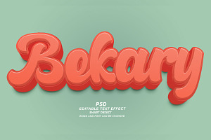 Bekary PSD 3D Editable Text Effect