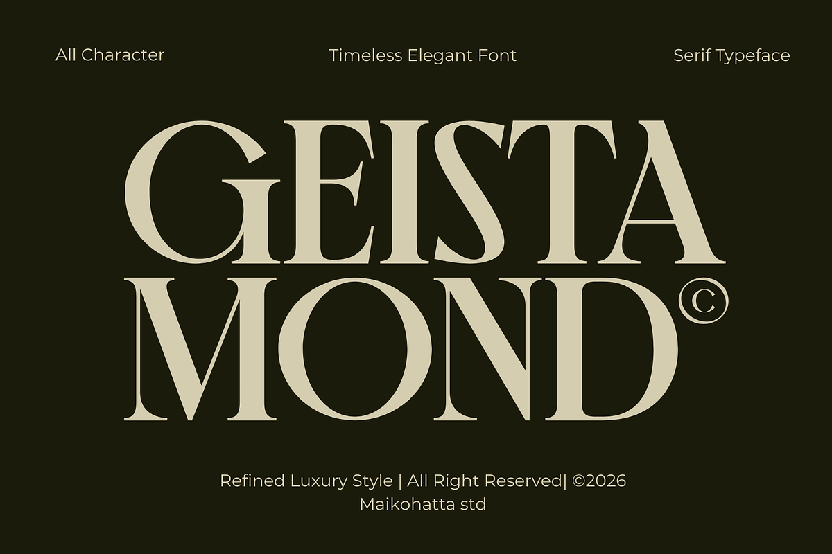Geista Mond – Luxury Elegant Serif, a Serif Font by MaikoHatta (Photo 1 of 8)