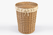 Wicker Laundry Basket 03 Natural, an Object 3D Model by Markelos (Thumbnail 1 of 12)