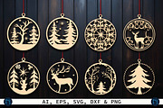 Christmas Ornament Mega Bundle SVG, a Graphic by NGISED (Thumbnail 3 of 9)
